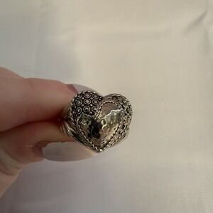 JAI Sterling Silver 925 Italian Love Heart Valentines Day Ring Size 8 Thailand